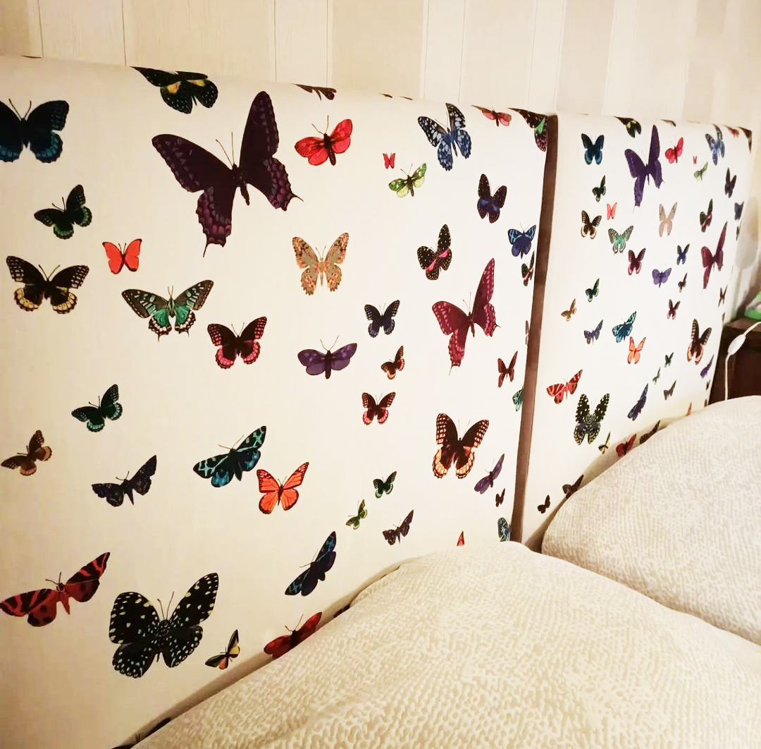 Motif Décoration Collection All Butterfly n°4 Tissus Papillons Gris by Zéphyr and Co
